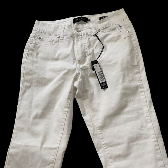 Tahari Jamie Mr Roll Cuff Skinny White Pants Sz 6/28 - Picture 4 of 16